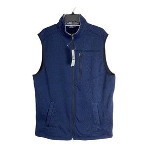 Izod Mens Sweater Vest Jacket Size Large Big and Tall Blue Sleeveless NEW